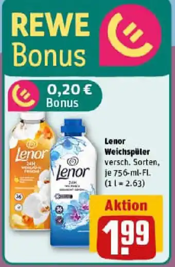 REWE Lenor Weichspüler Angebot