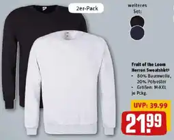 REWE Fruit of the Loom Herren Sweatshirt Angebot