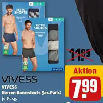 REWE VIVESS Herren Boxershorts 5er-Pack Angebot