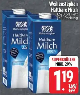 Edeka Weihenstephan Haltbare Milch Angebot