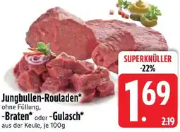 Edeka Jungbullen-Rouladen, Braten oder Gulasch Angebot