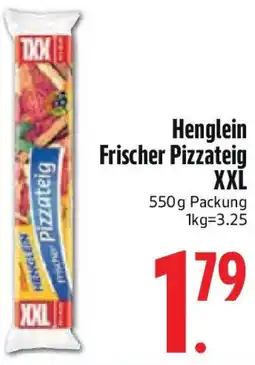 Edeka Henglein Frischer Pizzateig XXL Angebot