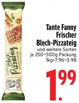 Edeka Tante Fanny Frischer Blech-Pizzateig Angebot