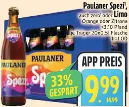 Edeka Paulaner Spezi oder Limo Angebot