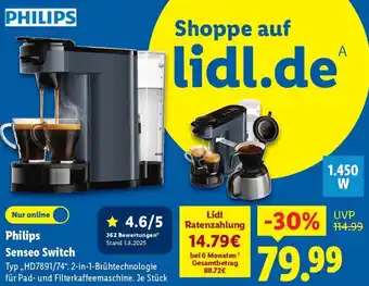 Lidl Philips Senseo Switch Angebot