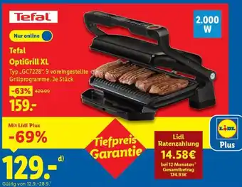 Lidl Tefal OptiGrill XL Angebot