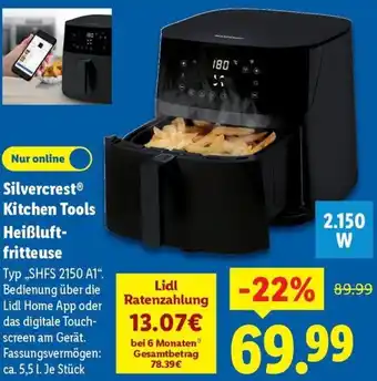 Lidl Silvercrest Kitchen Tools Heißluftfritteuse Angebot
