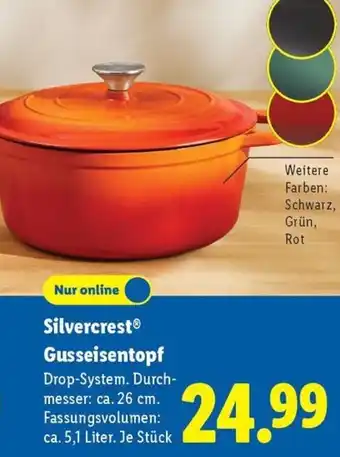 Lidl Silvercrest Gusseisentopf Angebot