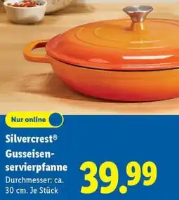 Lidl Silvercrest Gusseisenservierpfanne Angebot
