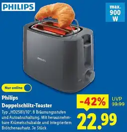 Lidl Philips Doppelschlitz-Toaster Angebot