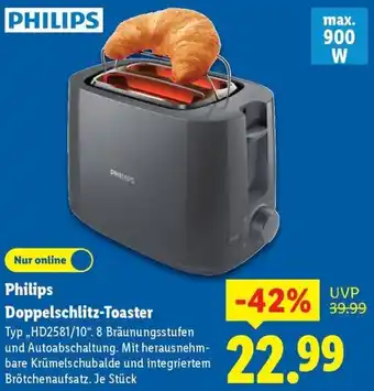 Lidl Philips Doppelschlitz-Toaster Angebot