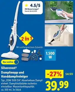 Lidl Silvercrest Dampfmopp und Handdampfreiniger Angebot