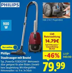 Lidl Philips Staubsauger mit Beutel Angebot
