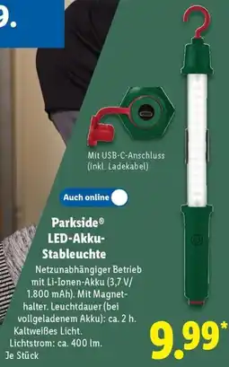Lidl Parkside LED-Akku Stableuchte Angebot
