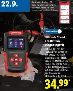 Lidl Ultimate Speed Kfz-Batterie Diagnosegerät Angebot