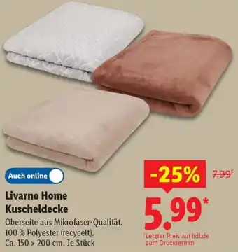 Lidl Livarno Home Kuscheldecke Angebot