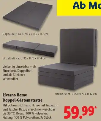 Lidl Livarno Home Doppel-Gästematratze Angebot