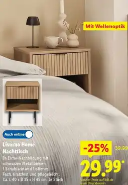 Lidl Livarno Home Nachttisch Angebot