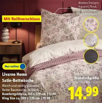 Lidl Livarno Home Satin-Bettwäsche Angebot