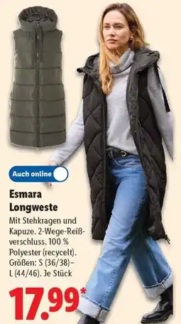 Lidl Esmara Longweste Angebot