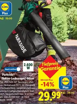 Lidl Parkside Elektro-Laubsauger/-bläser Angebot