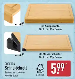 Aldi Nord Crofton schneidebrett mit anlegekante Angebot