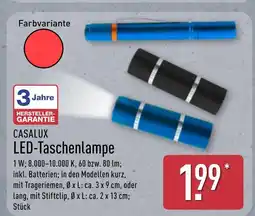 Aldi Nord Casalux led-taschenlampe kurz Angebot