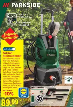 Lidl Parkside Hochdruckreiniger Angebot