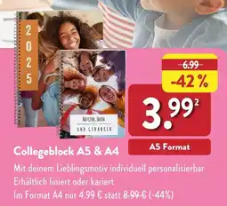 Aldi Nord Collegeblock a5 Angebot