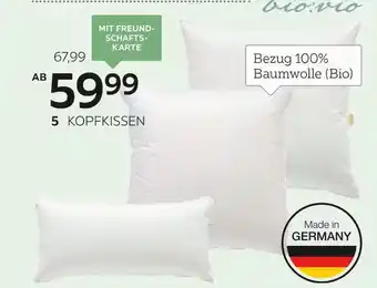 XXXLutz Bio:vio kopfkissen „baffin“ oder 3-kammer-kopfkissen „baffin“ Angebot