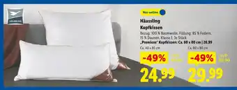 Lidl Häussling kopfkissen premium ca. 40 x 80 cm Angebot