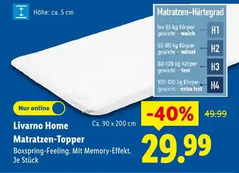 Lidl Livarno home matratzen-topper Angebot