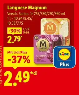 Lidl Langnese magnum classic Angebot