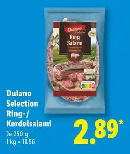 Lidl Dulano selection ring-/kordelsalami Angebot