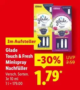 Lidl Glade touch & fresh minispray nachfüller Angebot