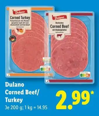Lidl Dulano corned turkey Angebot