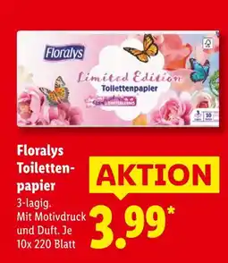 Lidl Floralys limited edition toilettenpapier Angebot