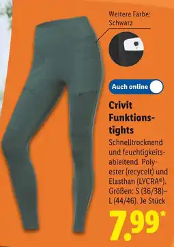 Lidl Crivit funktionstights Angebot