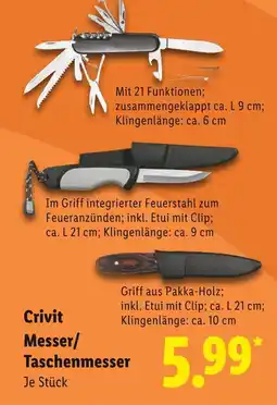 Lidl Crivit messer mit 21 funktionen Angebot