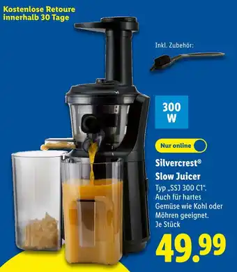 Lidl Silvercrest slow juicer Angebot