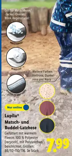 Lidl Lupilu matsch- und buddel-latzhose Angebot
