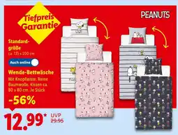 Lidl Peanuts wende-bettwäsche Angebot