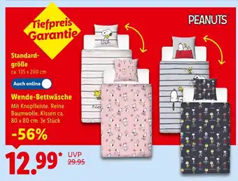 Lidl Peanuts wende-bettwäsche Angebot