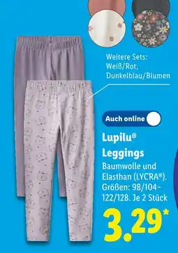 Lidl Lupilu leggings weiß/rot Angebot