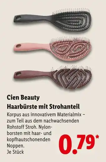 Lidl Cien beauty haarbürste mit strohanteil Angebot