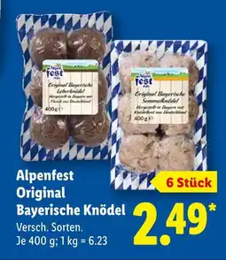 Lidl Alpenfest original bayerische leberknödel Angebot