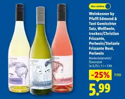 Lidl Weinkenner by pfaffl edmund & toni gemischter satz, weißwein, trocken Angebot