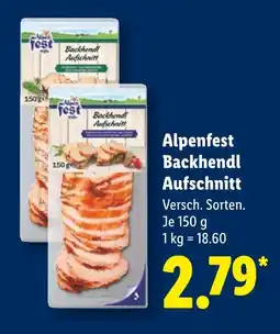 Lidl Alpenfest backhendel aufschnitt Angebot