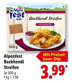 Lidl Alpenfest backhendel streifen Angebot