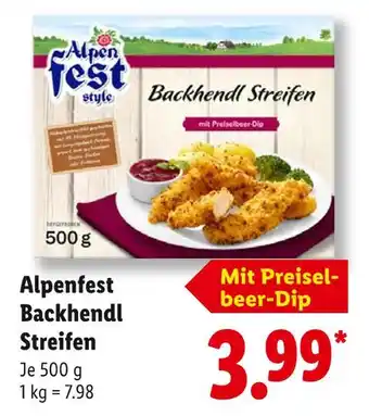 Lidl Alpenfest backhendel streifen Angebot